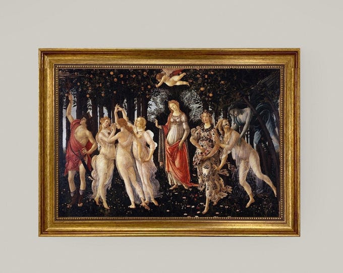 Sandro Botticelli  La Primavera | Museum-Quality Textured Canvas with Realistic Brush Stroke Finish | look like original art | Ready to hang