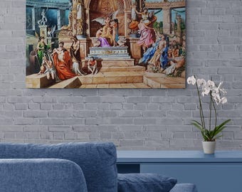 Temple of Apollo Giclée, Hand Finished 3D Print, Greek Mythology Wall Art
