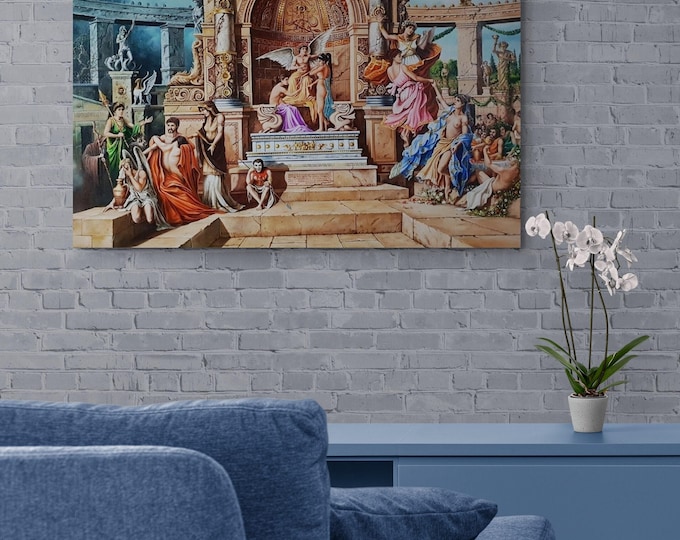 Temple of Apollo Giclée, Hand Finished 3D Print, Greek Mythology Wall Art