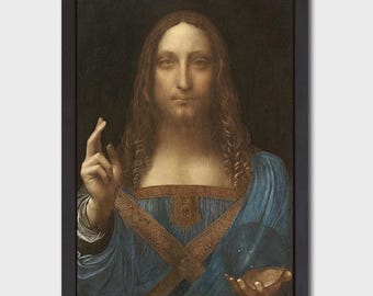 Salvator Mundi - A Divine Masterpiece by Leonardo Da Vinci, Giclée Print on art paper