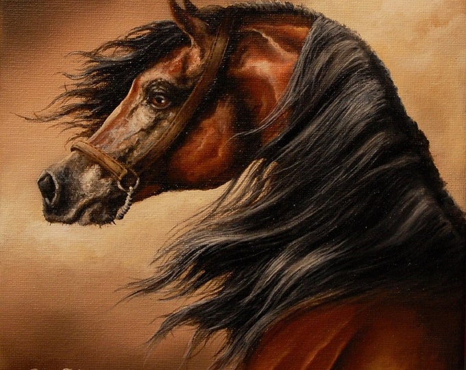 OMORFI | fine art print from original oil painting | horse photo | equestrian print | equestrian decor | High Definition Print