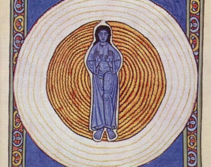 Hildegard von Bingen – The True Trinity in True Unity | Catholic Mystic Art Print on Heavyweight Paper or Canvas | Spiritual Masterpiece