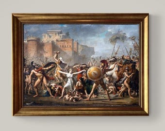 Jacques-Louis David: Sabine Women Canvas Print with Hand-Finished Brushstrokes