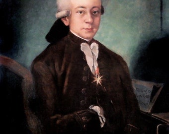 AMADEUS MOZART Portrait, Fine Art Print, Ready to Hang, Wall Decor, Home Deccor or digital file