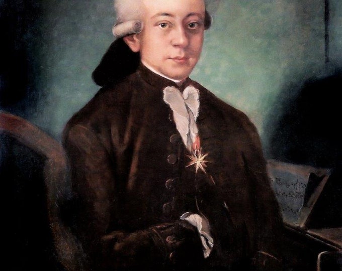 AMADEUS MOZART Portrait, Fine Art Print, Ready to Hang, Wall Decor, Home Deccor or digital file