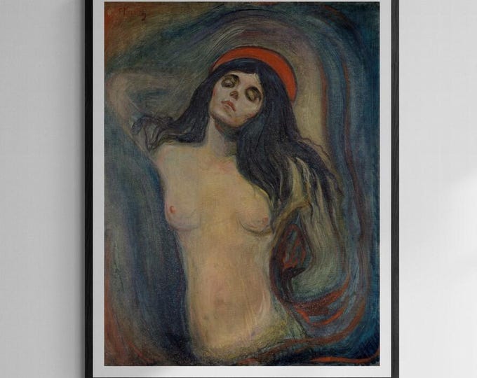 Timeless Beauty: Madonna by Edvard Munch  Giclee Print Reproduction Painting, Heavyweight print on Fineart paper or museum quality poster