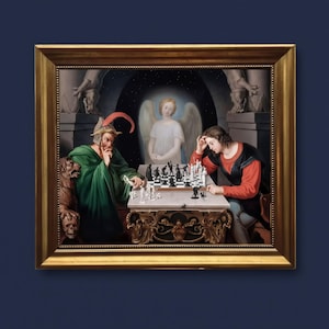 Checkmate Painting by Moritz Retzsch (1831), Floating Frame and
