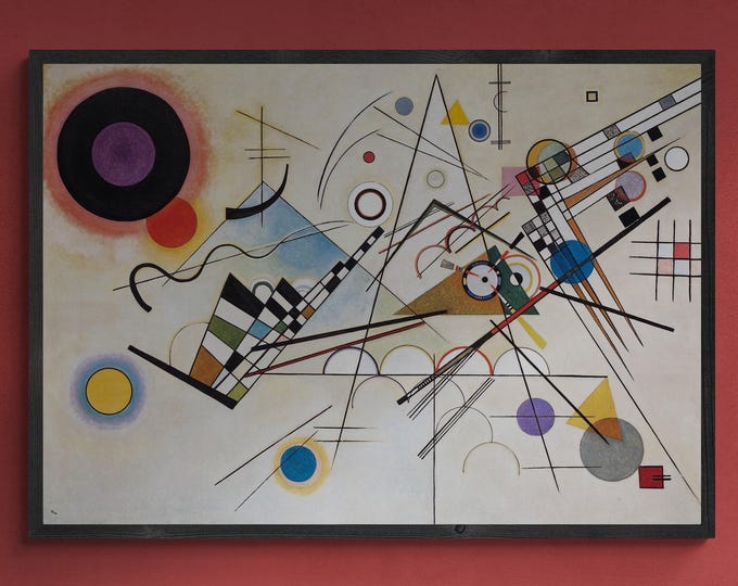 Wassily Kandinsky Composition VIII Giclee Print Reproduction Painting, Fineart print on Hahnemüle or museum quality poster,  Abstraction art