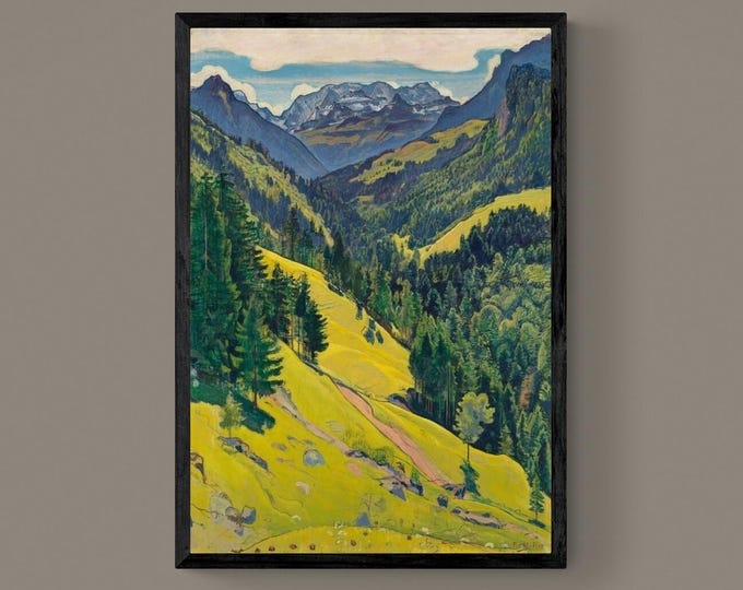 The Kien Valley Art Print with Floating Frame and Brush Strokes