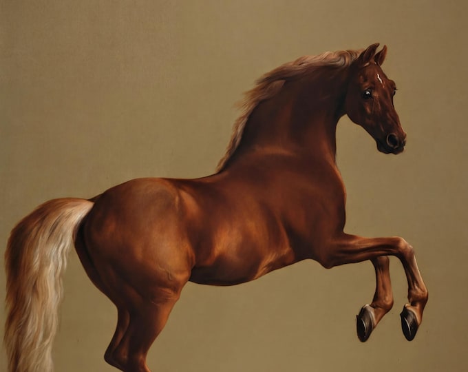 Whistlejacket by George Stubbs Wall Art: Canvas Print with brush strokes