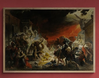 Karl Brullov's The Last Day of Pompeii | Giclée Canvas Art Print,  Hand-Finished Brush Strokes