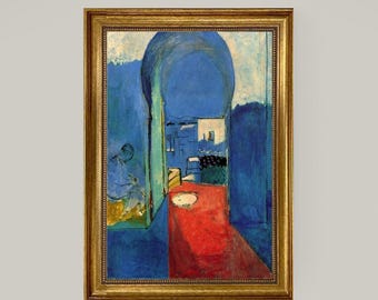 Henri Matisse Canvas Print: The Casbah Gate, 3D Brushstroke Texture, Vintage gold frame