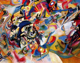 Kandinsky Composition VII Giclee Canvas Print, 3D Hand Finished, Ready to Hang