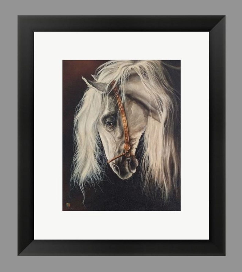 WHITE HORSE HEAD Fine Art Print From Original Oil Painting by Etsy