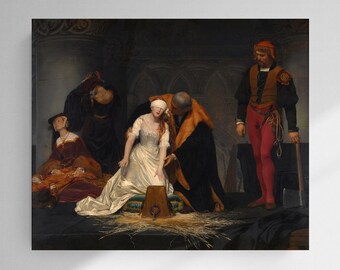 Execution of Lady Jane Grey by Paul Delaroche, Giclée Print on Art Paper
