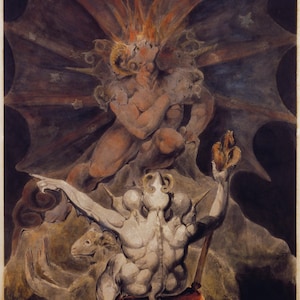 William Blake: Il numero della bestia è 666, 41 x 33 cm (16,1"x13"), stampa artistica giclée su carta fotografica Hahnemuhle
