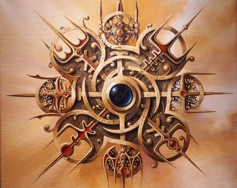 VEGVISIR Viking Compass | Giclée Print on Heavyweight Canvas | Original Norse Mythology Artwork | Viking Décor & Unique Gifts for Men