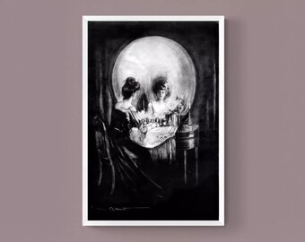 All is Vanity by Charles Allan Gilbert, Canvas Art Print, Brush Strokes, Floating Frame