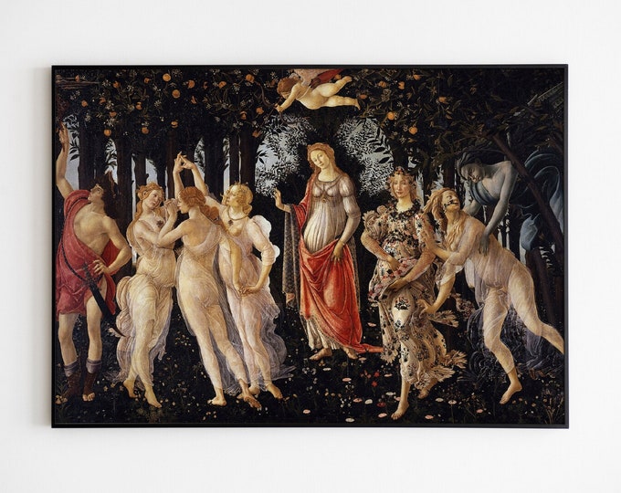 Sandro Botticelli "La Primavera" | Museum-Quality Print on Heavyweight Paper or Real Art Canvas with Realistic Brush Stroke Finish