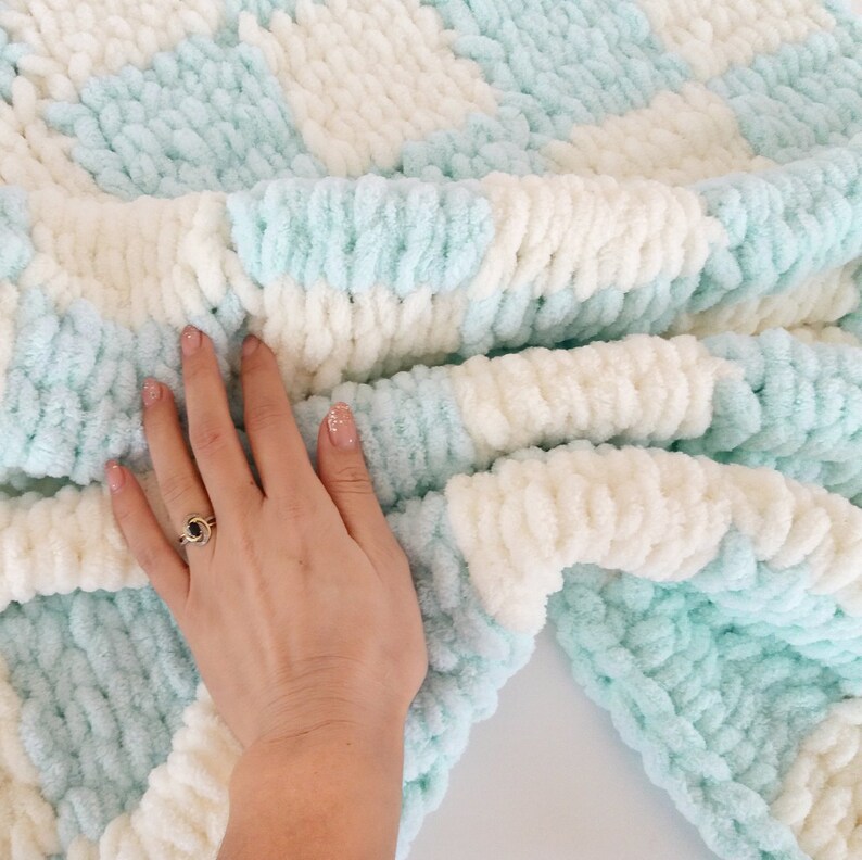 Plush Baby Blanket Handmade Baby Plush Blanket Knitted Blanket Etsy