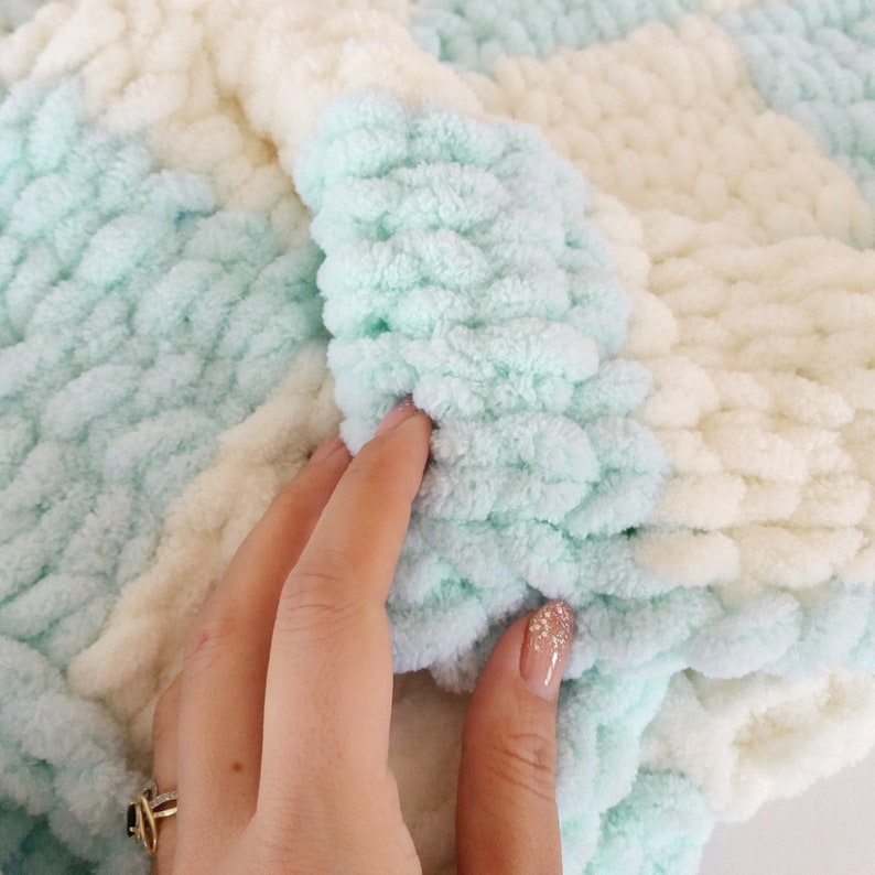 Plush baby blanket handmade baby plush blanket knitted blanket Etsy