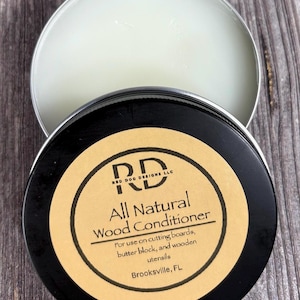 Cutting Board Conditioner Wax 4 oz.  100% Natural Beeswax Food Safe Use For Cutting Boards, Butcher Block and wood kitchen tools made in USA
