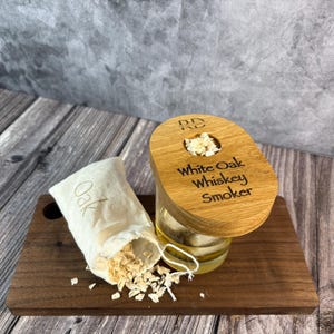 Whiskey Smoker Kit with a Bag of Oak Chips, Cocktail Smoker Kit, Old Fashioned Set, Bourbon Whiskey Infusion Kit