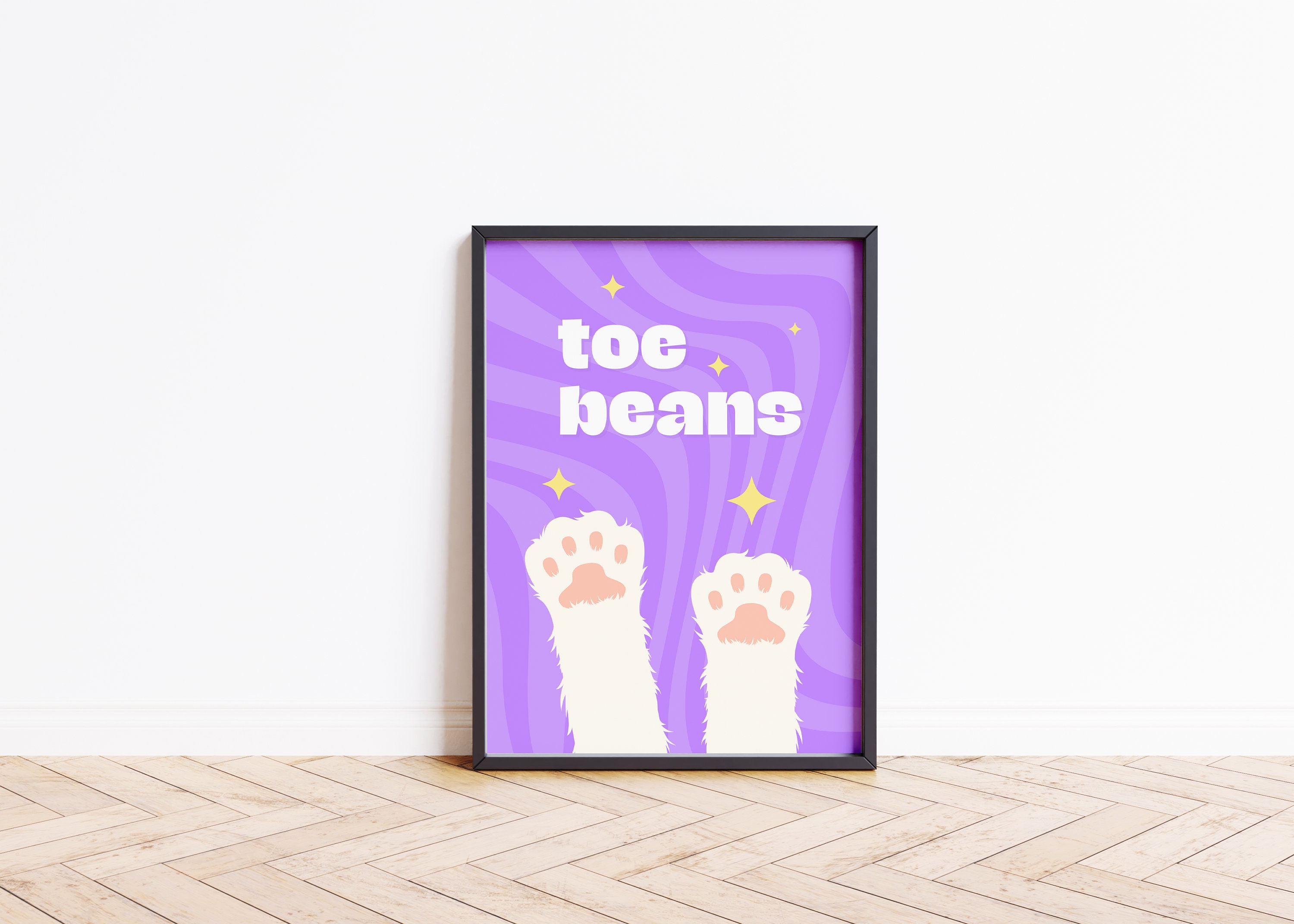 Toe Beans Paws Poster Etsy UK