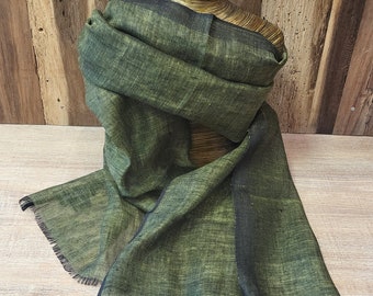 handwoven linen scarf