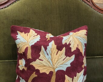 Unique embroidered cushion cover handmade in Kashmir