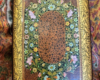 Große handbemalte Schmuckdose aus Pappmaché mit persischen Motiv