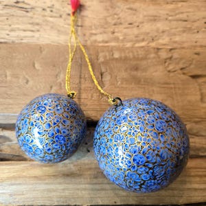 Lot De Perles En Papier Mâché Peintes à La Main Et Boules Millefiori - Multicolores, Fait Main, Origine Cachemire