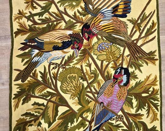Kashmiri tapestry with bird motif