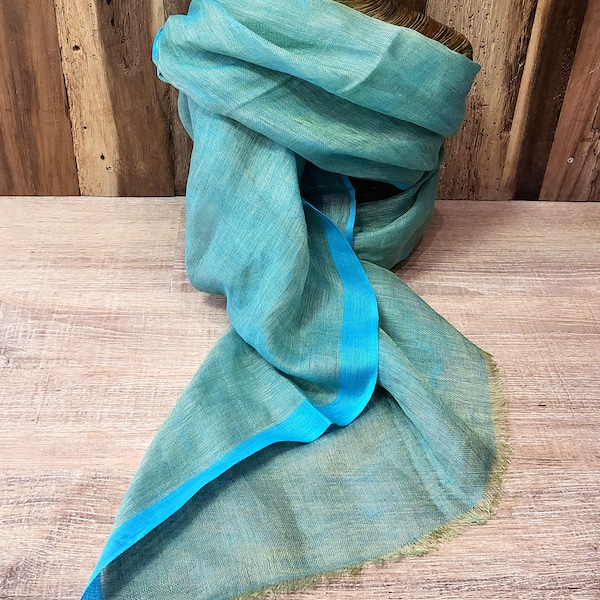 handwoven linen scarf