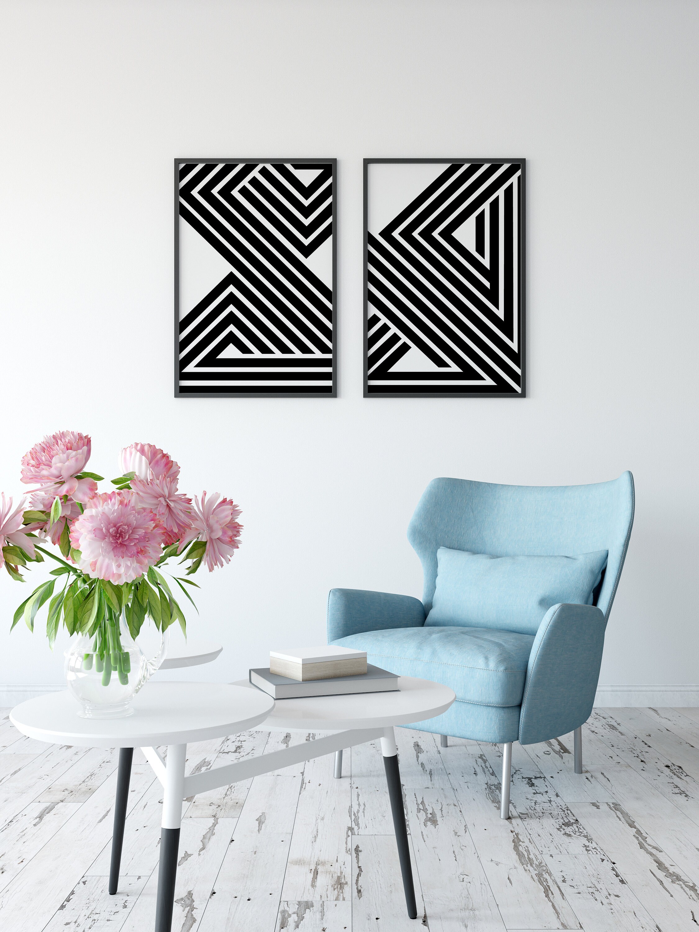 Geometric Printable Wall Art Instant Download Minimal Art Etsy UK