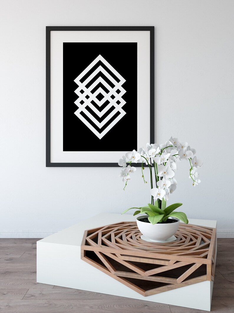 Geometric Printable Wall Art Instant Download Minimal Art Etsy UK