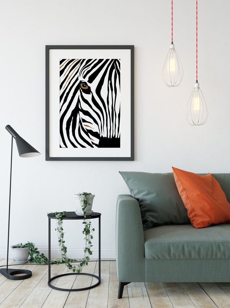 Zebra Printable Wall Art Instant Download Zebra Wall Etsy UK