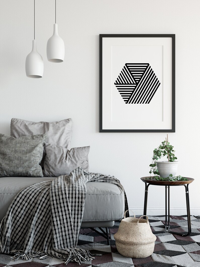 Geometric Printable Wall Art Instant Download Minimal Art Etsy UK