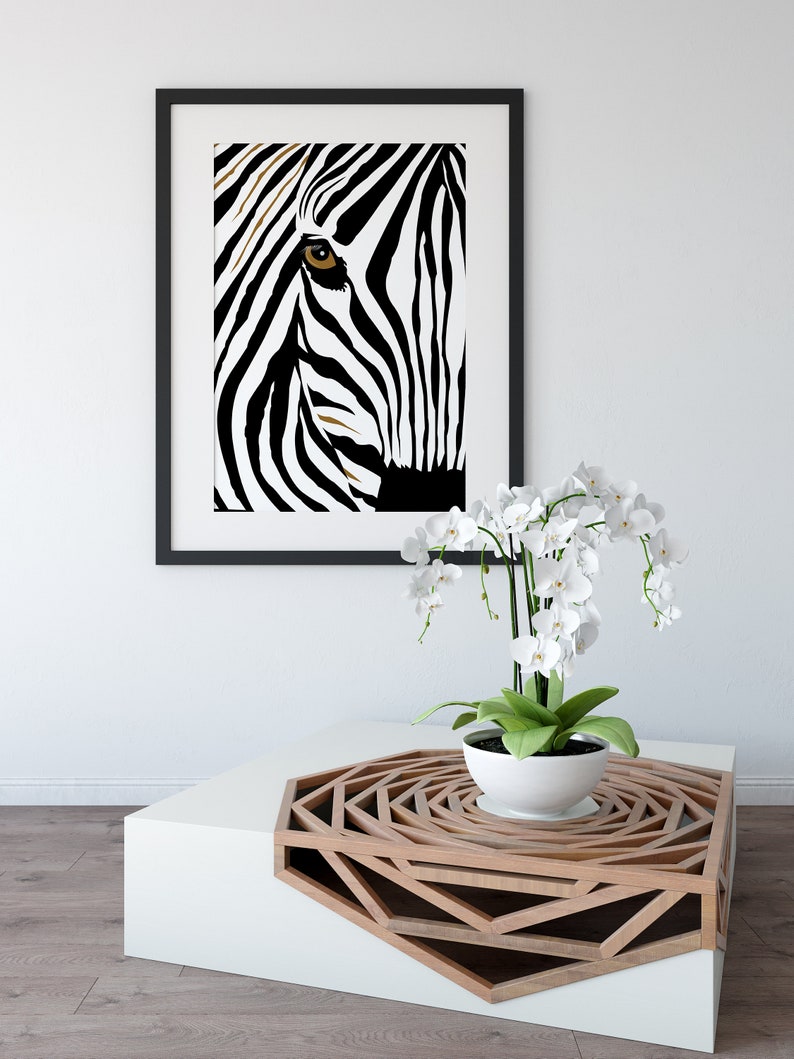 Zebra Printable Wall Art Instant Download Zebra Wall Etsy UK