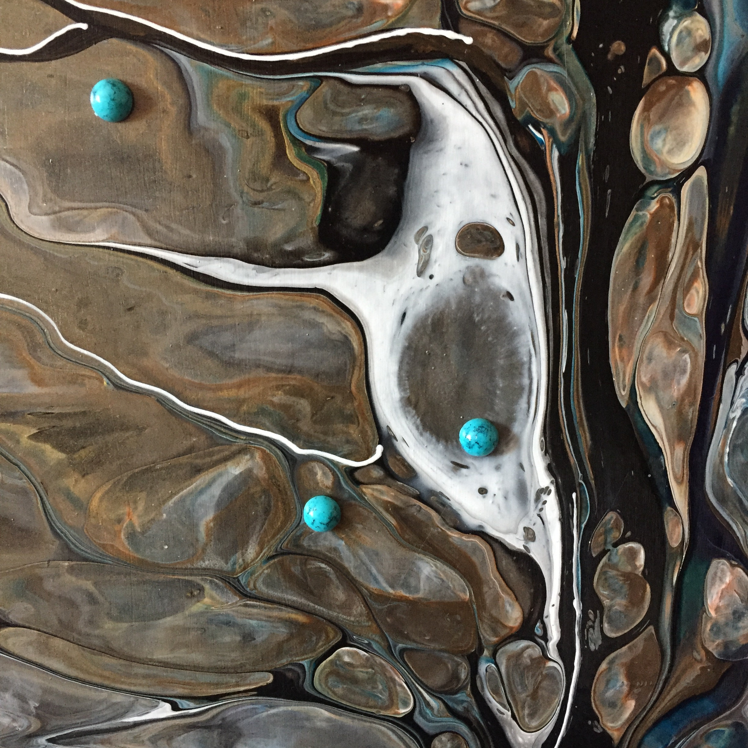 Acrylic Pour Painting on Canvas Mixed Media Fluid Art Abstract Etsy