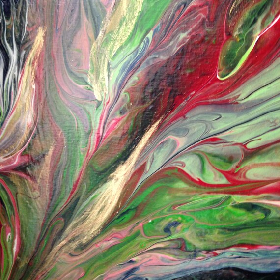 Fall Decor Acrylic Art Fall Leaf Art Acrylic Painting Pouring Home Decor Wall Art Flow Art Wall Decor Acrylic Painting Fluid Art