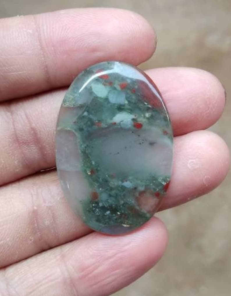 Natural African Bloodstone Oval Cabochons For Jewelry Making,34X23mm,27.40cts...@2964
