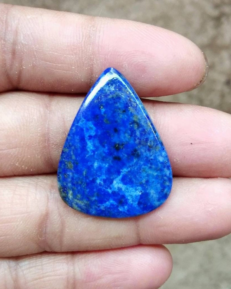 Amazing Lapis Lazuli Tear Drop Cabochons For Jewelry Making,30X23mm,22.70cts...@2847