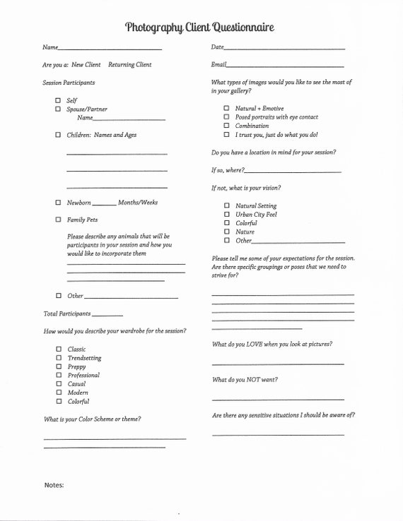 Printable Interior Design Client Questionnaire Templates Printable Interior Design Client Questionnaire Templates