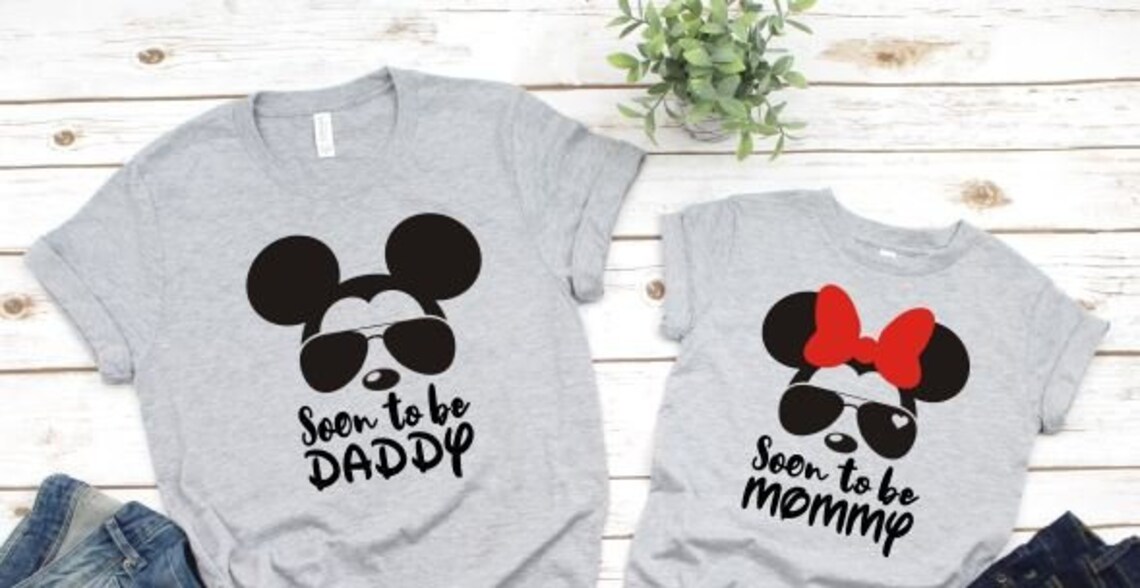 Disney Pregnancy Announcement Shirts Disney Couple Shirts - Etsy