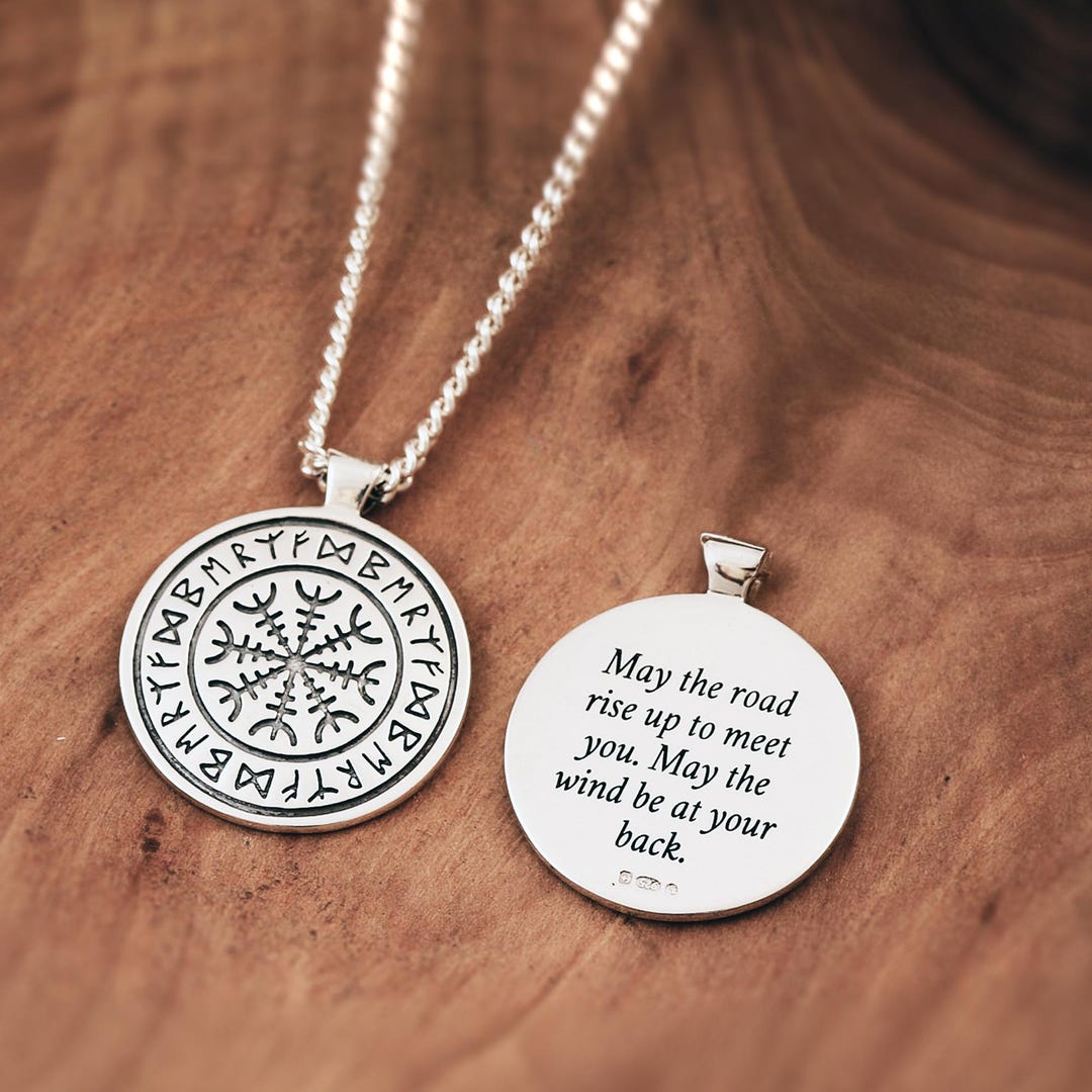 Travep Rune Sterling Silver Viking Travel Rune Necklace – Personalized Engraving - Etsy