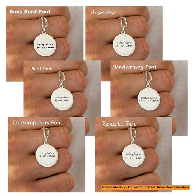 Silver St Christopher Protect Us Necklace for Men & Women Etsy UK