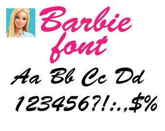 vintage barbie font