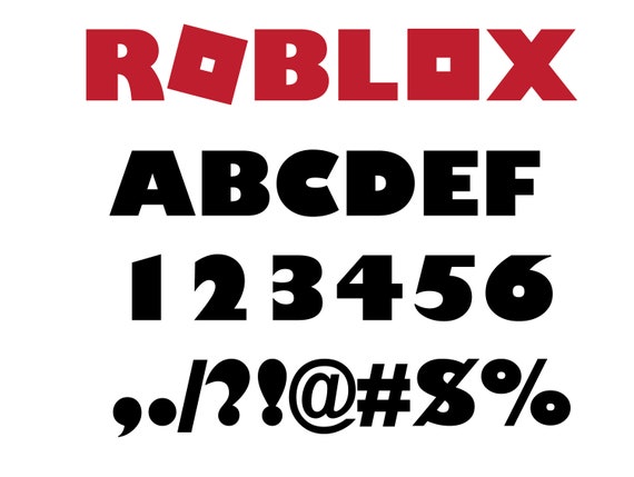 Roblox Letters Svg Roblox Alphabet Svg Roblox Font Svg Etsy - alphabet roblox font