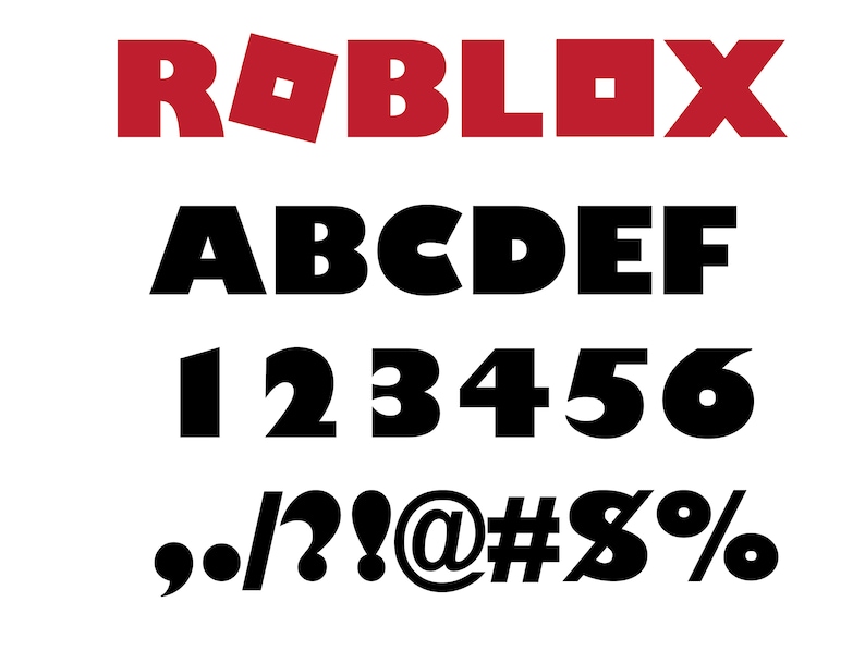 Roblox Letters Svg Roblox Alphabet Svg Roblox Font Svg Etsy - images of roblox font letters